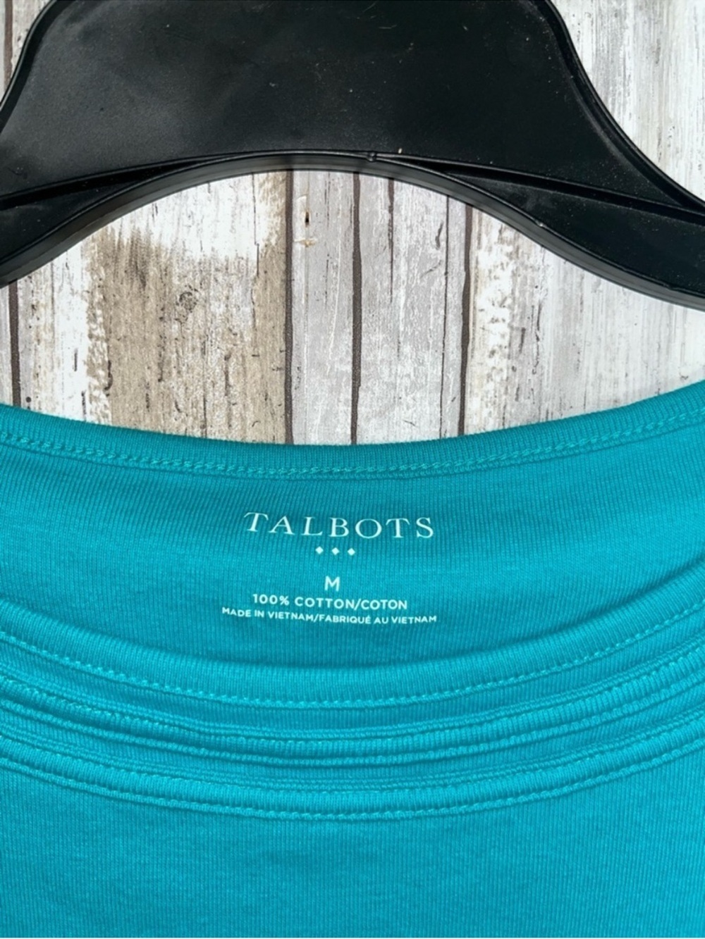 Talbots Teal Sleeveless Cotton Tank Top Women’s M - Picture 2 of 4